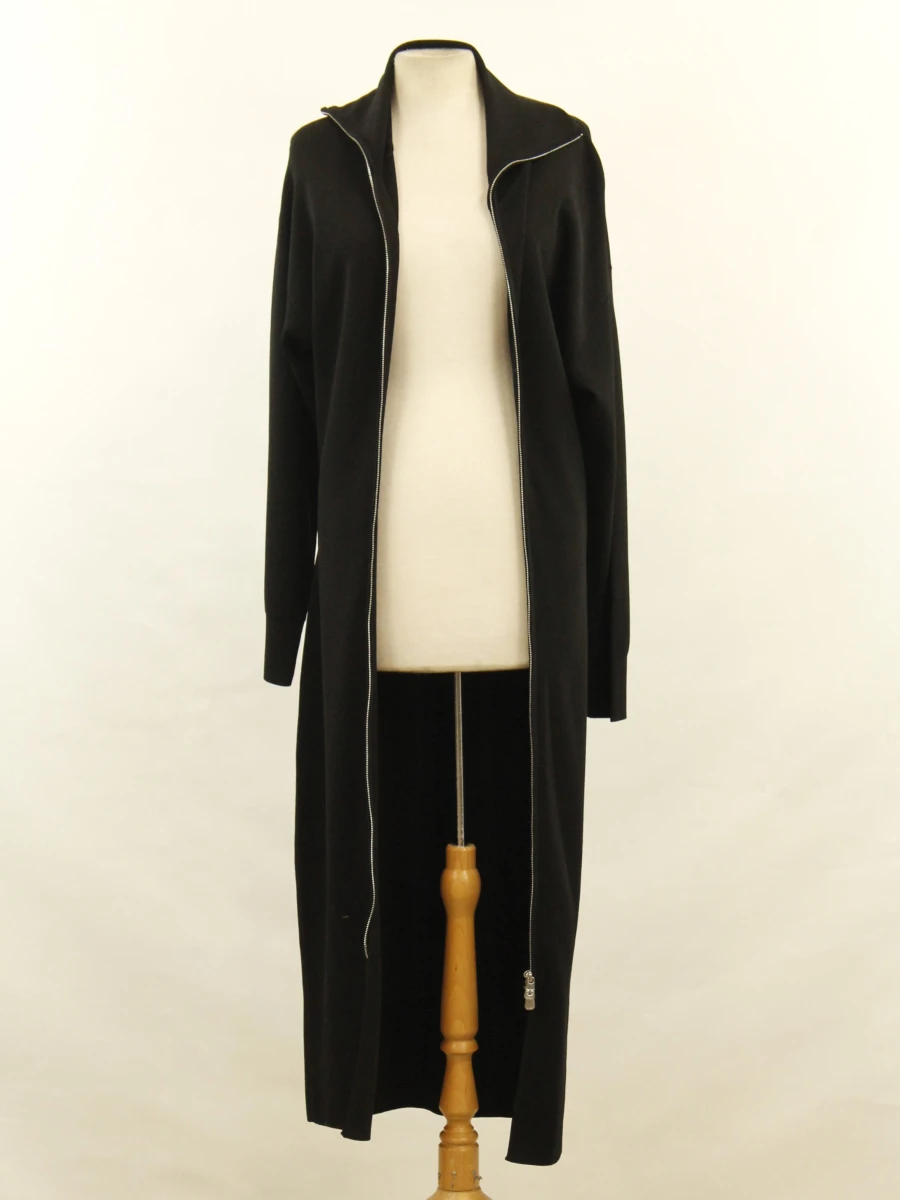 Pinko lange zwarte vestjurk met ritssluiting Size L - foto 2