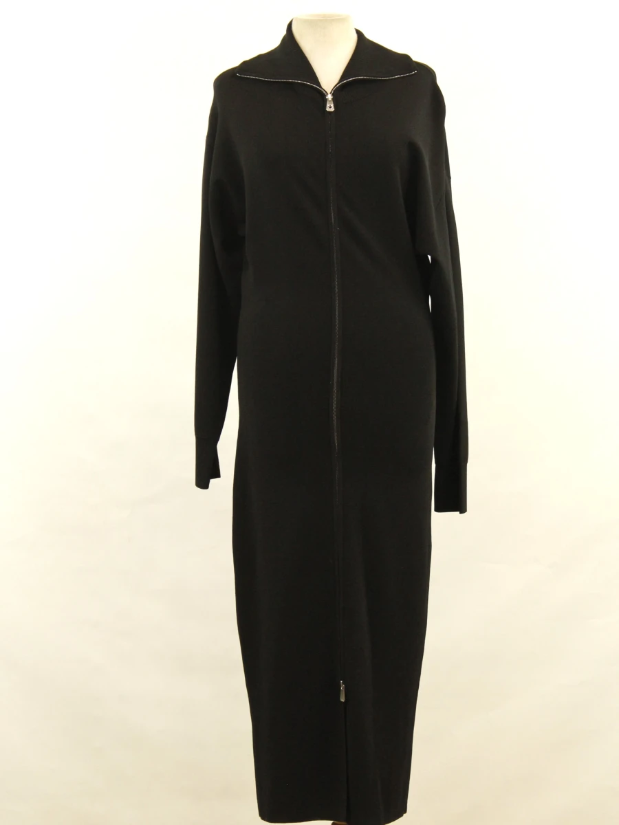 Pinko lange zwarte vestjurk met ritssluiting Size L - foto 9