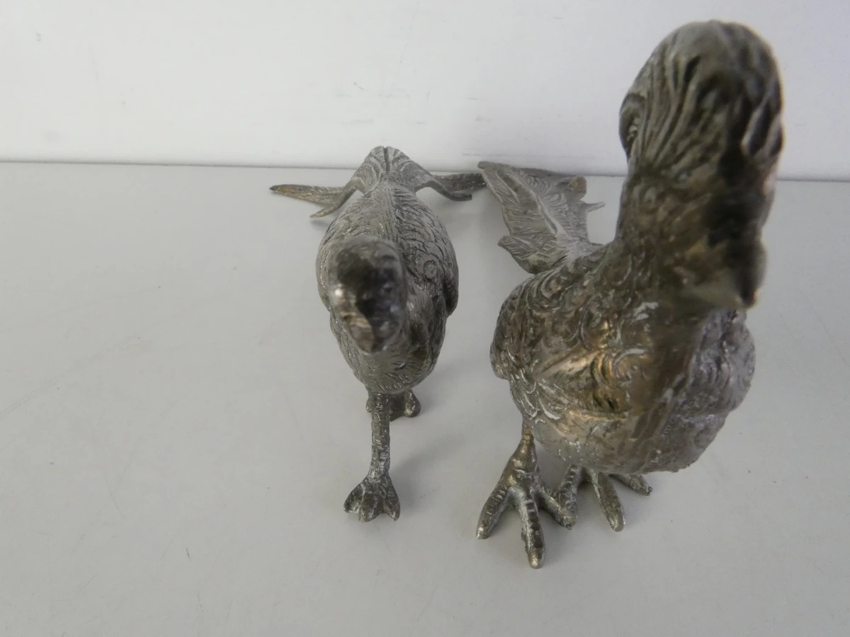 Set van 6 metalen fazanten beeldjes - foto 14