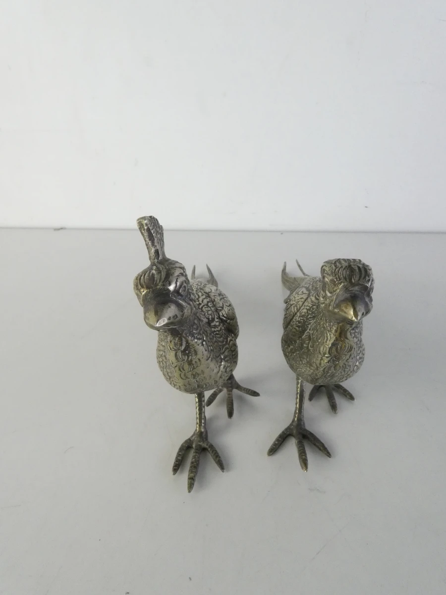 Set van 6 metalen fazanten beeldjes - foto 18