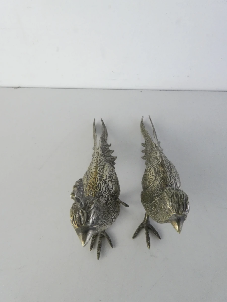 Set van 6 metalen fazanten beeldjes - foto 19