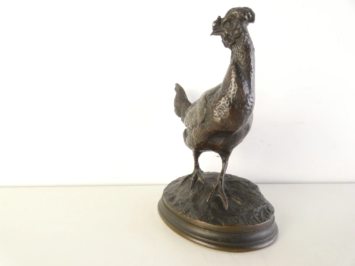 Set van 2 vintage metalen vogelbeelden - foto 3