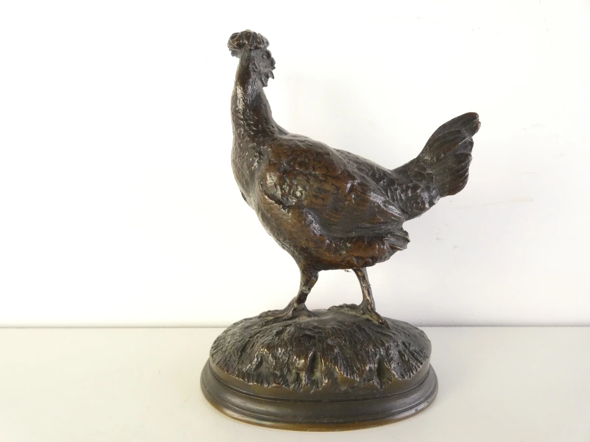 Set van 2 vintage metalen vogelbeelden - foto 4