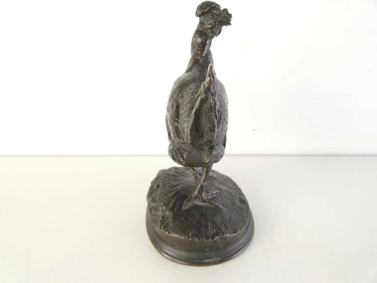 Set van 2 vintage metalen vogelbeelden - foto 5