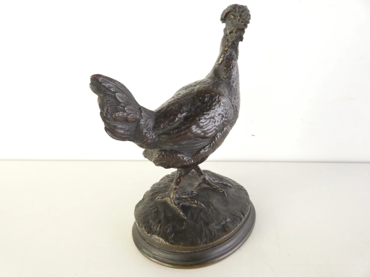 Set van 2 vintage metalen vogelbeelden - foto 6