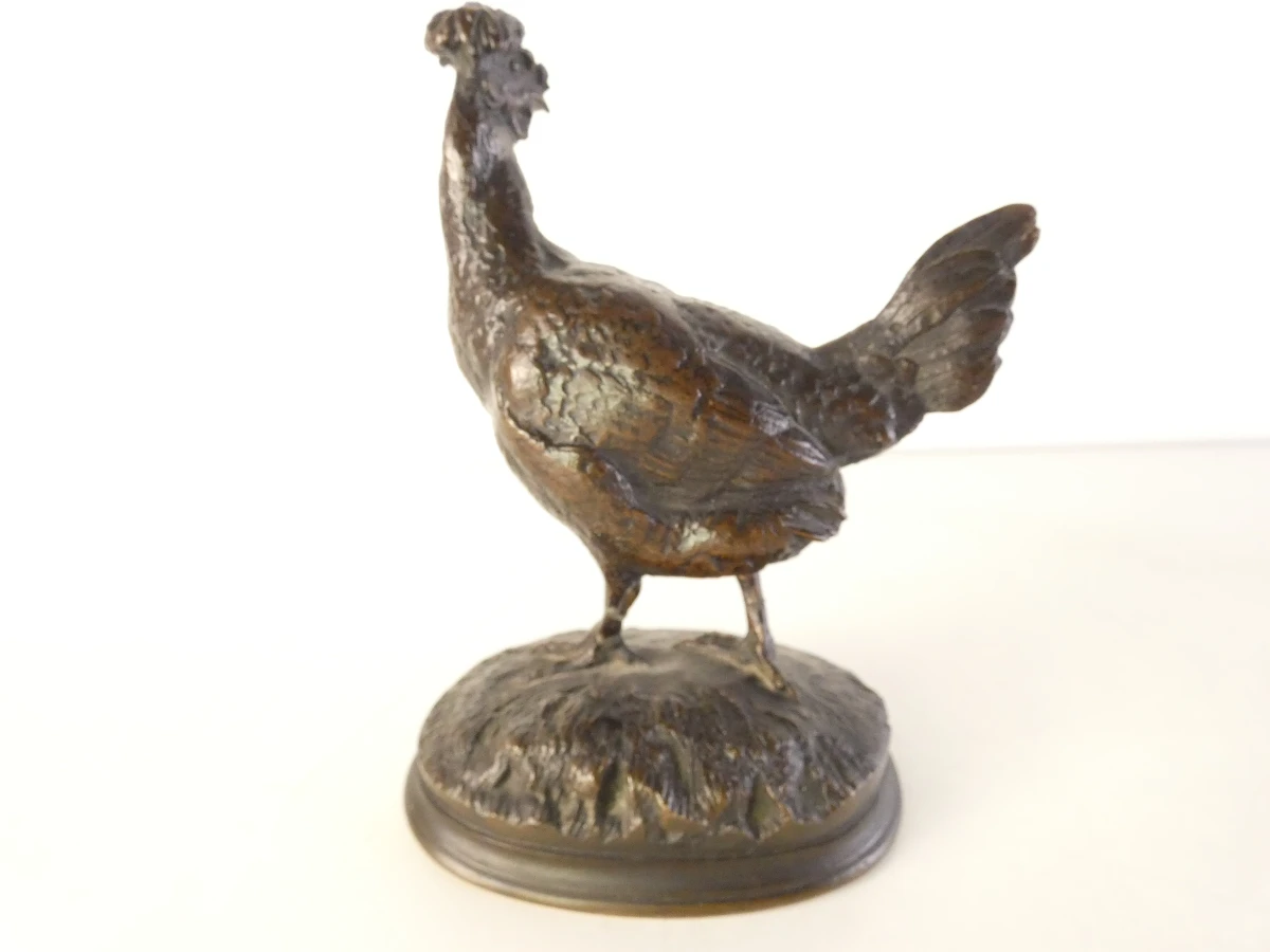 Set van 2 vintage metalen vogelbeelden - foto 11