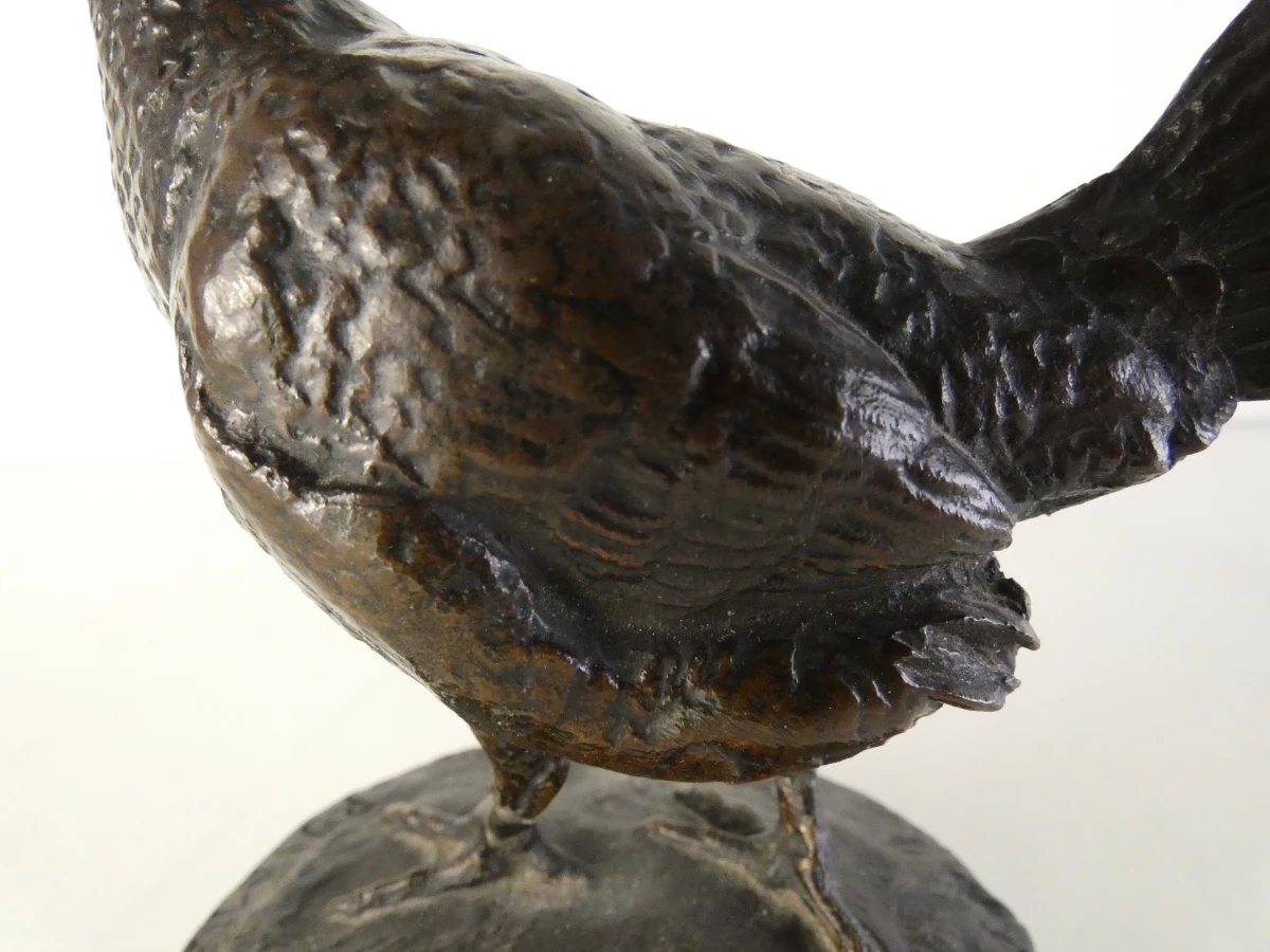 Set van 2 vintage metalen vogelbeelden - foto 12