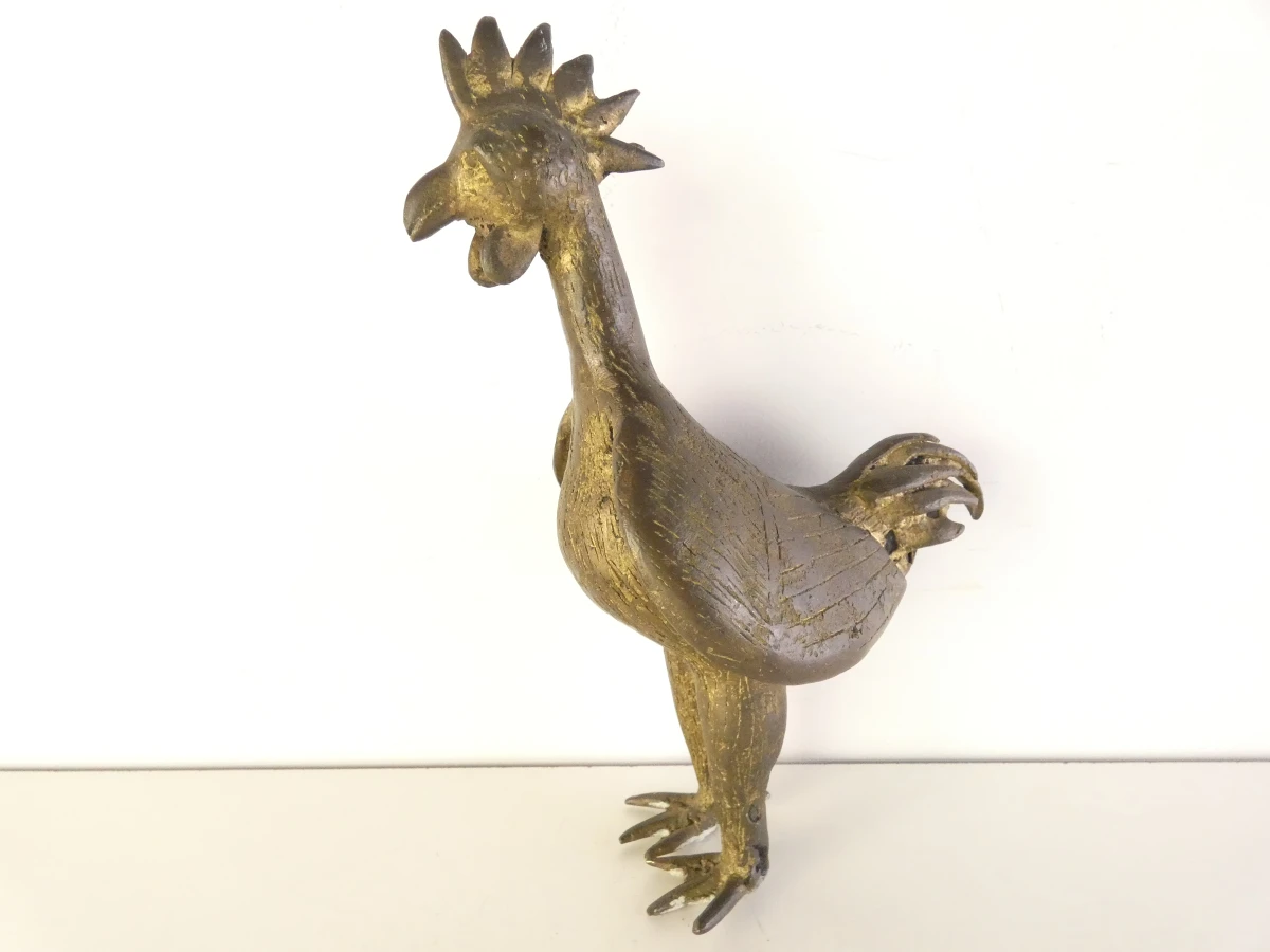 Set van 2 vintage metalen vogelbeelden - foto 14