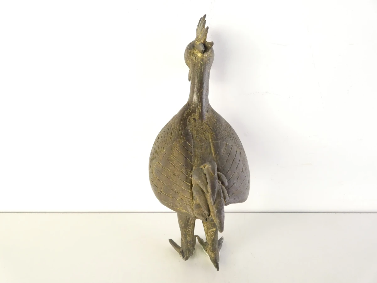 Set van 2 vintage metalen vogelbeelden - foto 17