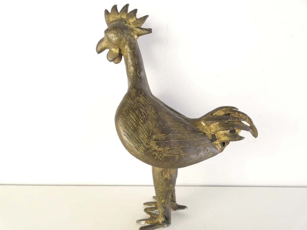 Set van 2 vintage metalen vogelbeelden - foto 18