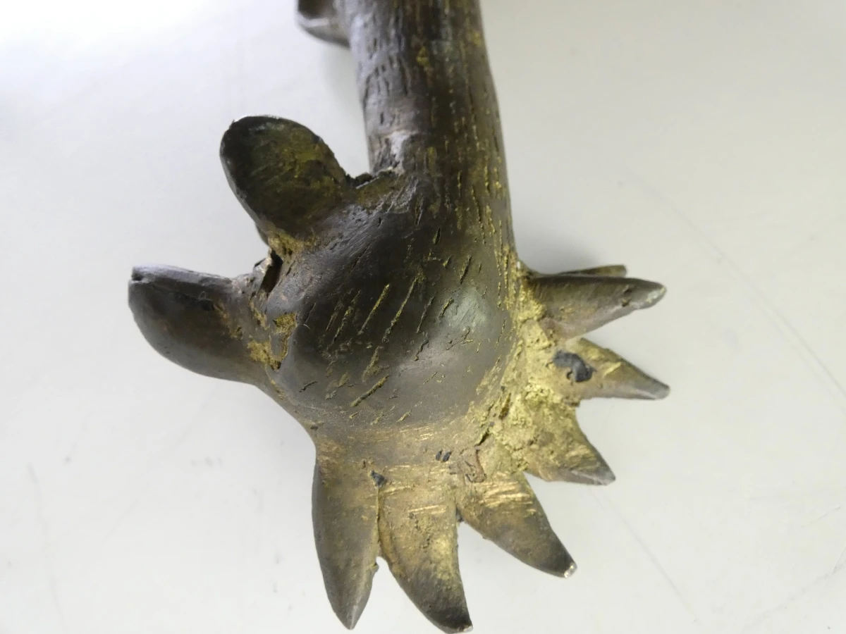 Set van 2 vintage metalen vogelbeelden - foto 20