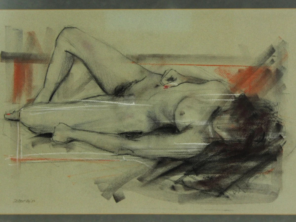 Liggend naakt 1987 mixed media Paul Dellaert - foto 2