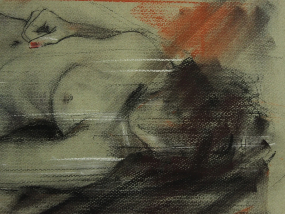 Liggend naakt 1987 mixed media Paul Dellaert - foto 3