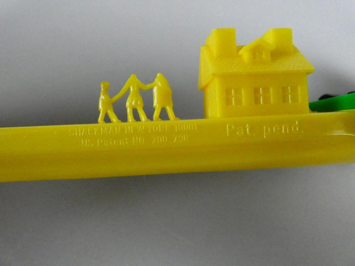 Vintage plastic treinfluitje - foto 5