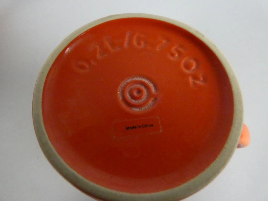 Set van 4 oranje keramische koffiekopjes Le Creuset - foto 4