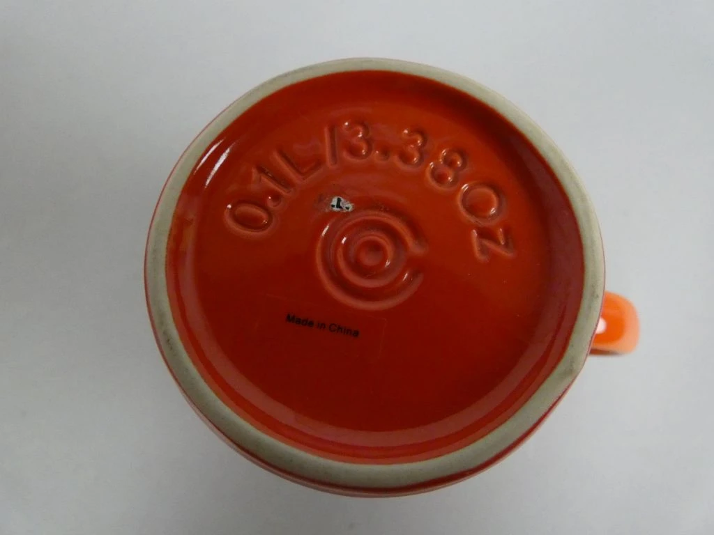 Set van 4 oranje keramische koffiekopjes Le Creuset - foto 5