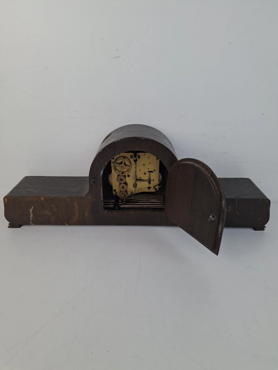 🕰️ Vintage Kienzle Houten Schoorsteenklok met Opwindsleutel 🕰️ - foto 3