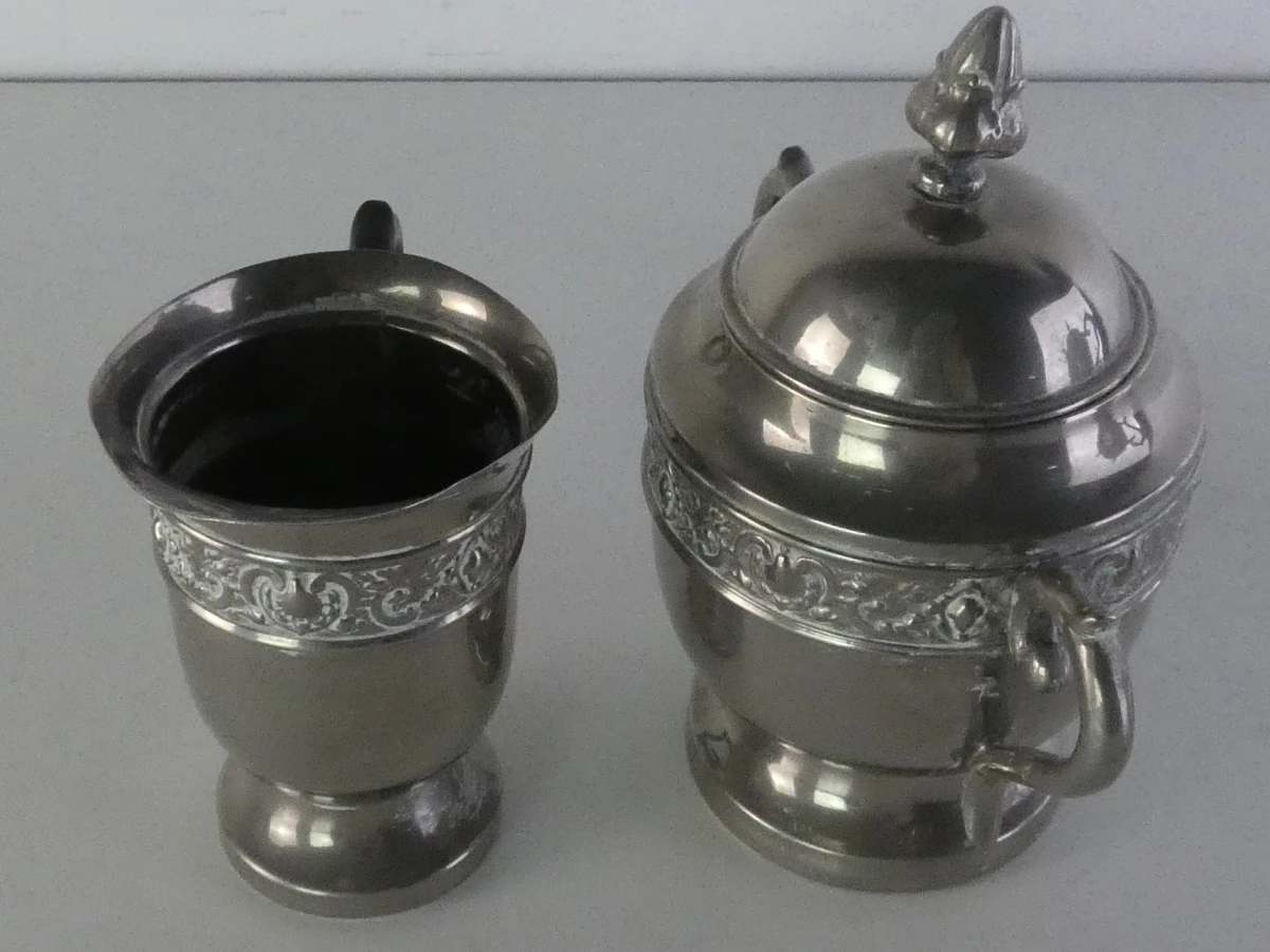 Art-Nouveau koffie- en melkkannenset met suikerpot - foto 26
