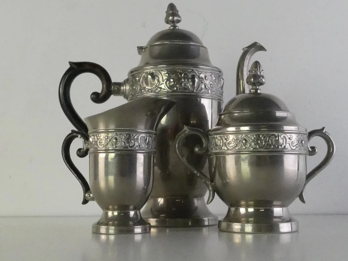 Art-Nouveau koffie- en melkkannenset met suikerpot - foto 27