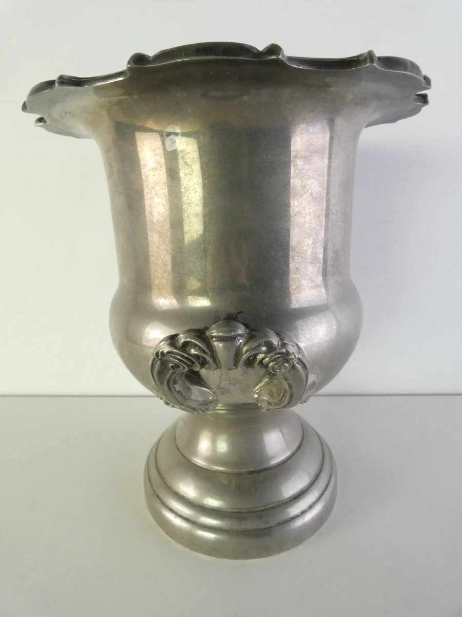 Verzilverde wijn- of champagnekoeler – Medici-stijl - foto 4