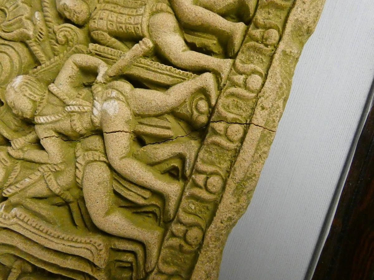 Ingelijst reliëf kunstwerk - foto 6