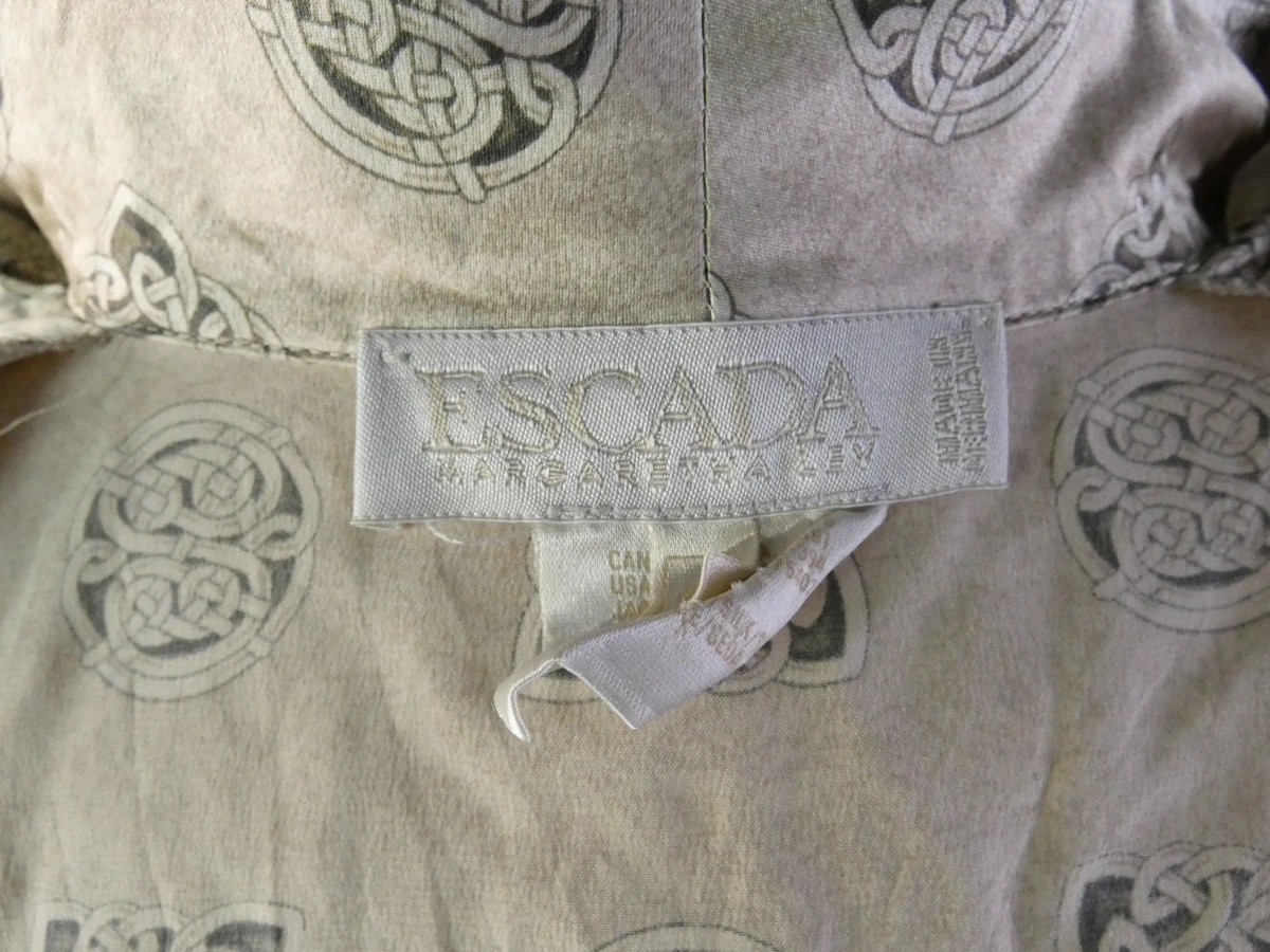 Vintage ESCADA zijden designblouse – maat 40 - foto 12