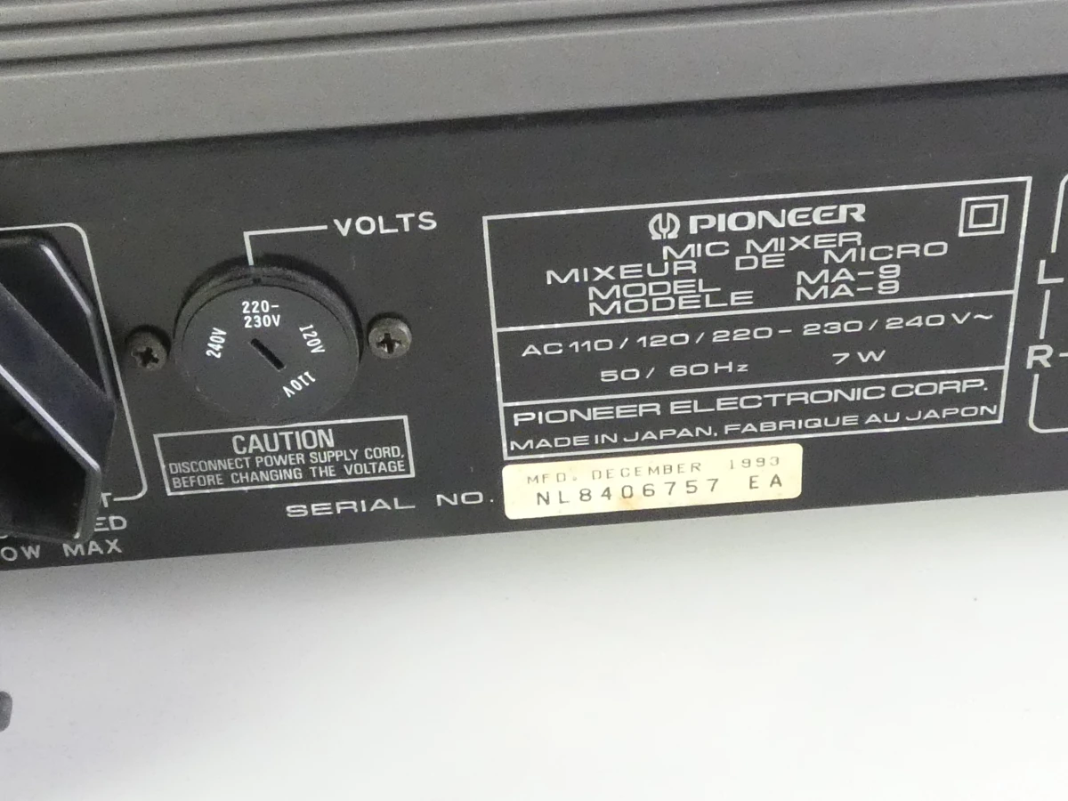 Pioneer MA-9 microfoon mixer met echo - foto 9