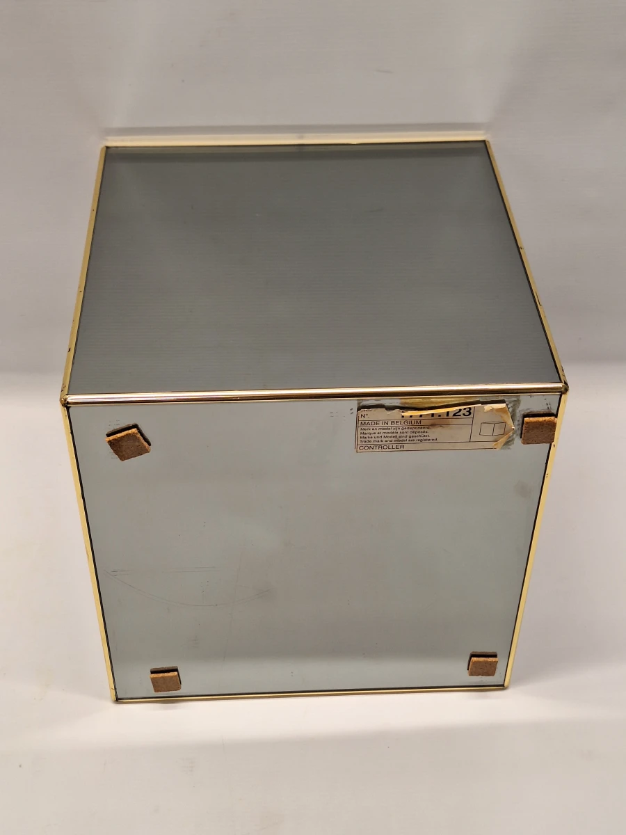 Vintage Deknudt spiegelkubus - Hollywood Regency bijzettafel / sokkel - Made in Belgium - foto 8