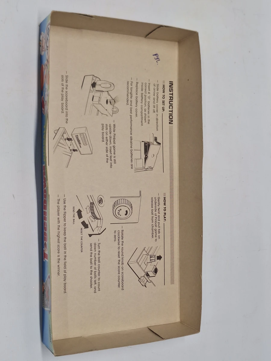 Vintage Tiger Electronics Touchdown Pinball (1988) - Elektronische Tafel Flipperkast in Doos - foto 12