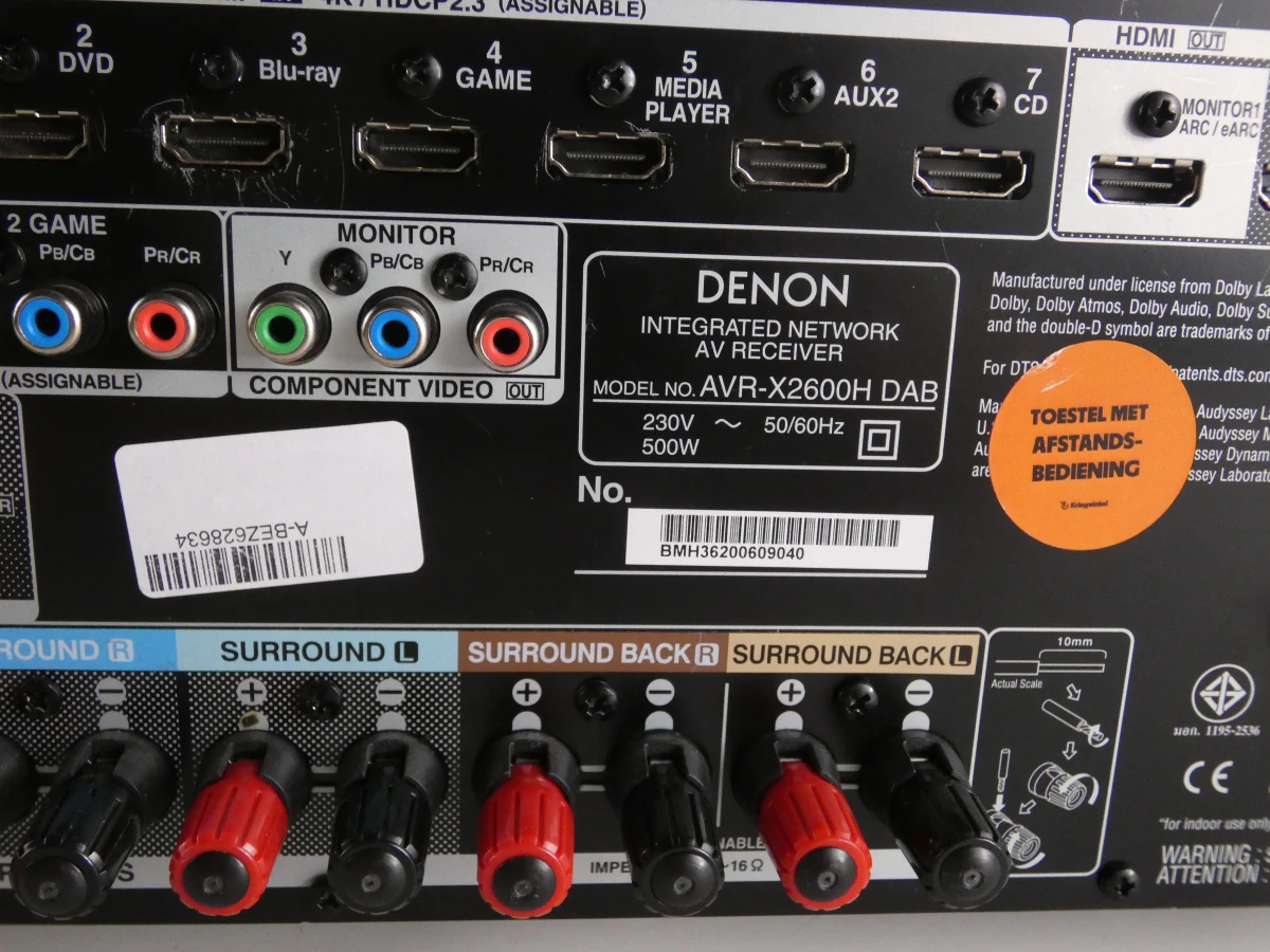 Denon AVR-X2600H DAB AV Receiver met afstandsbediening - foto 11