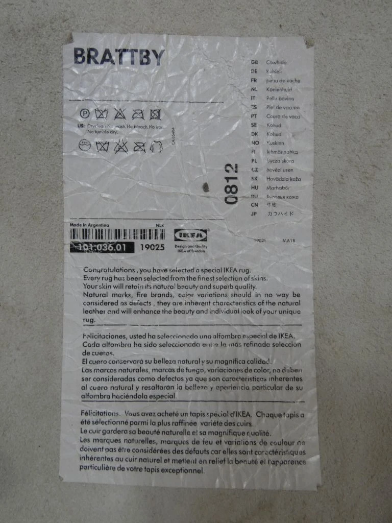 IKEA koeienhuid vloerkleed met gebruikssporen - foto 2