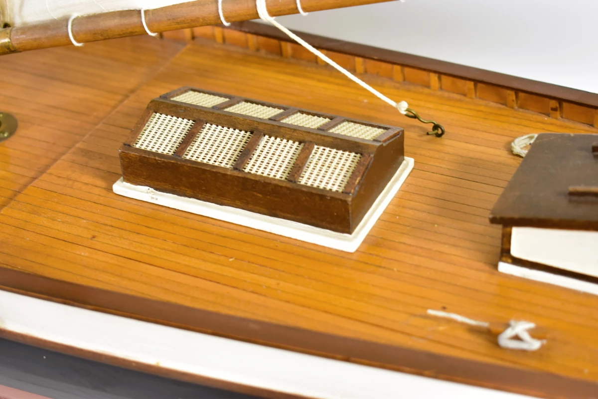 Groot houten scheepsmodel van klassieke zeilschoener, 120 cm - foto 6