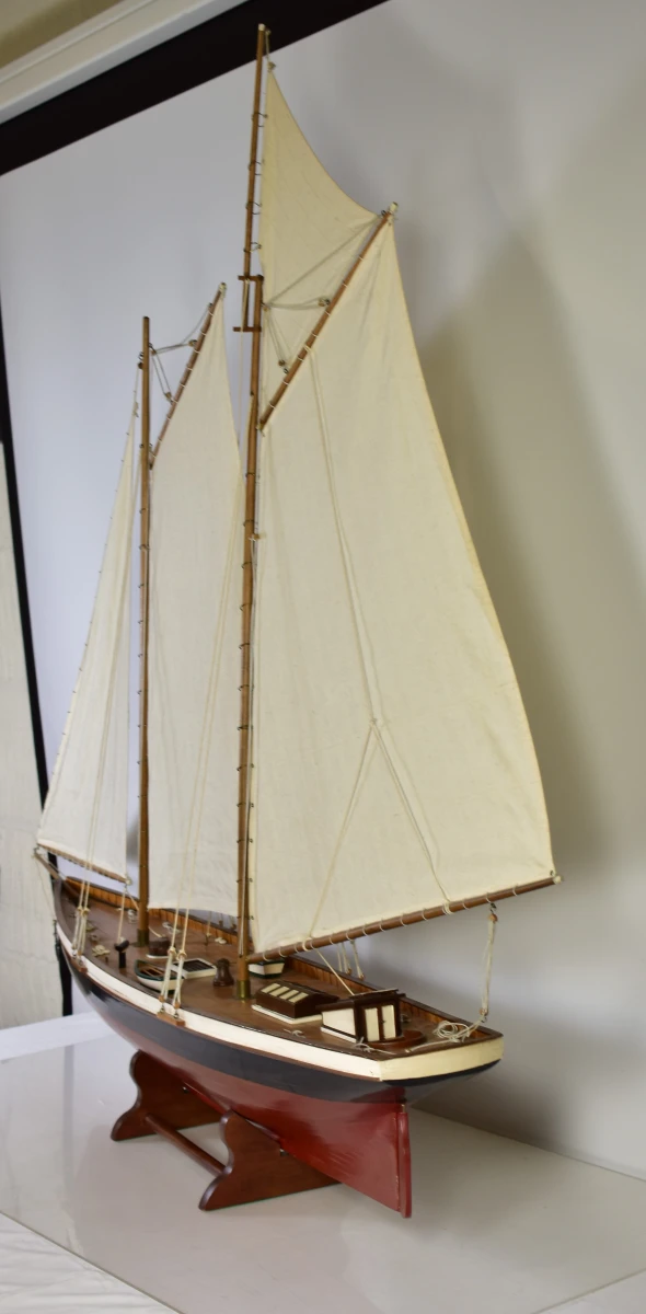 Groot houten scheepsmodel van klassieke zeilschoener, 120 cm - foto 17