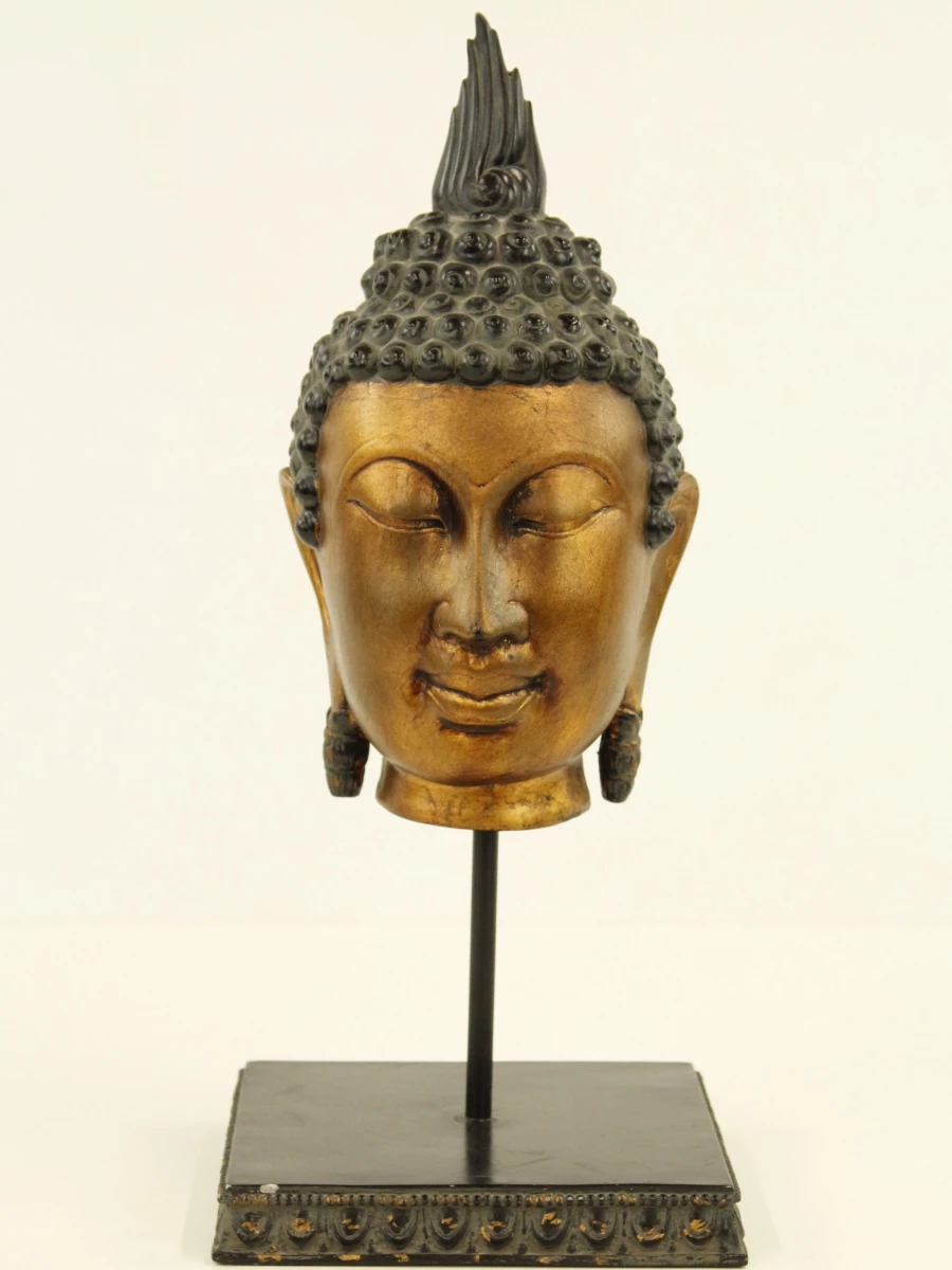 Set van 5 houten Aziatische beelden - Boeddha & Ganesh - foto 2