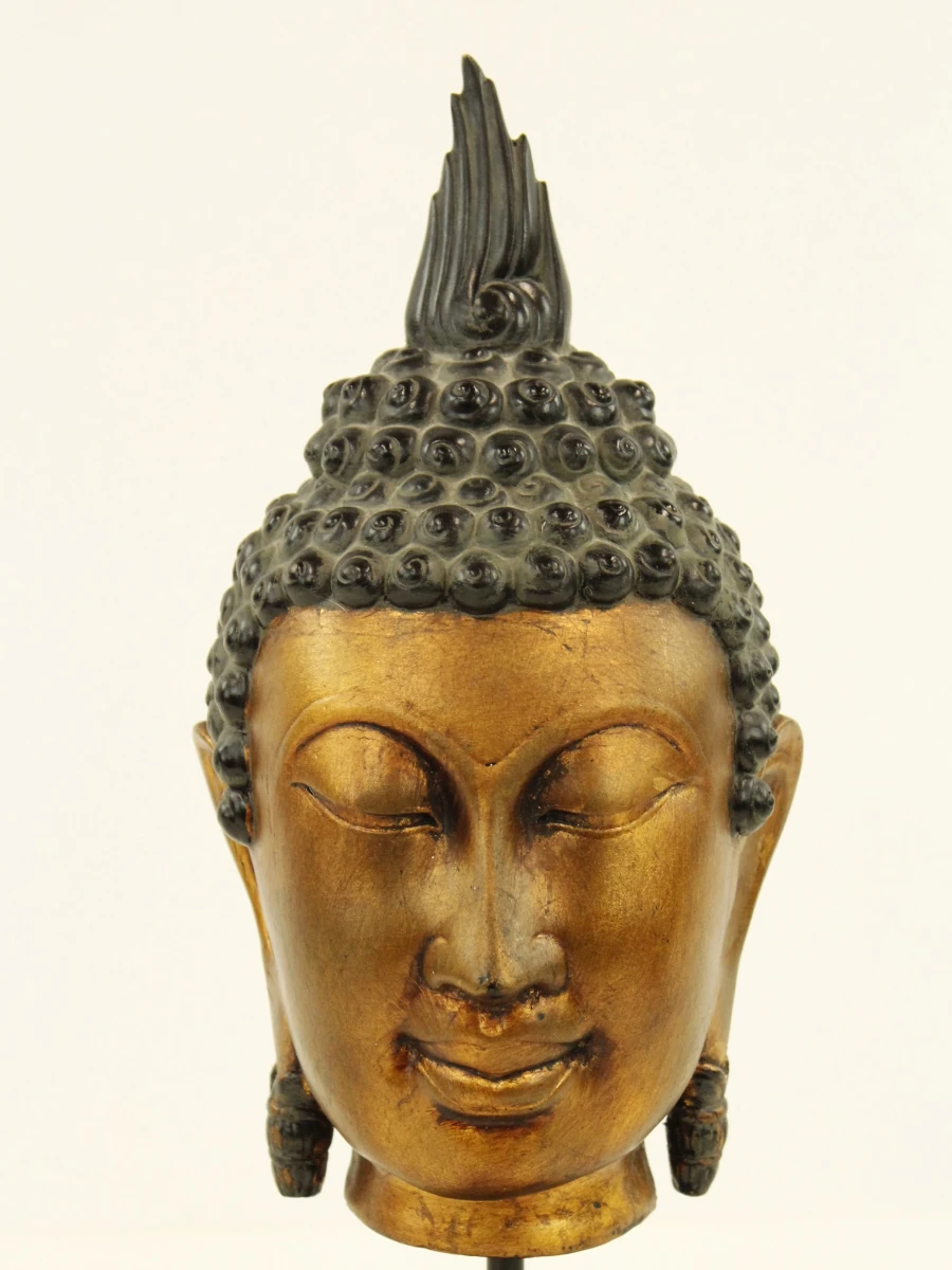 Set van 5 houten Aziatische beelden - Boeddha & Ganesh - foto 3