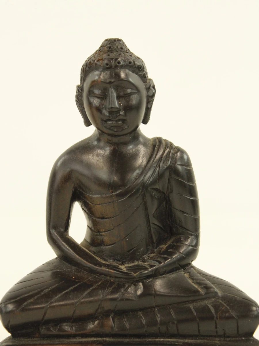 Set van 5 houten Aziatische beelden - Boeddha & Ganesh - foto 5