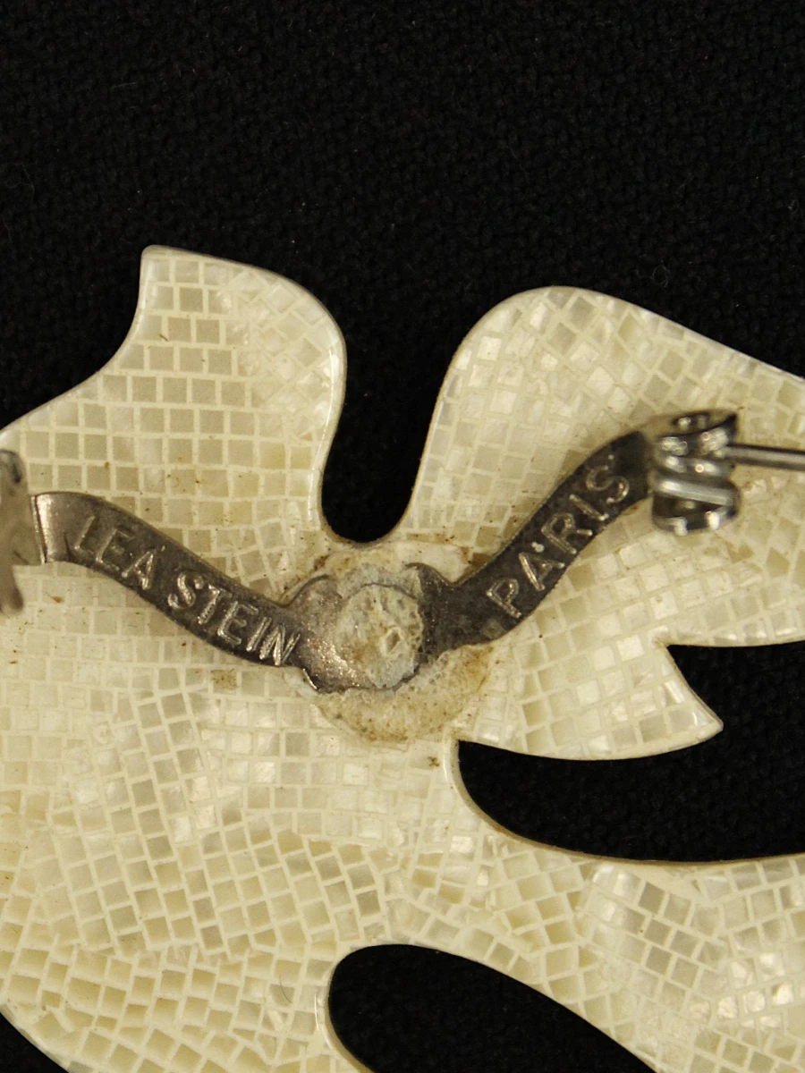 Lea Stein cellulose broche - duif in vlucht - foto 6