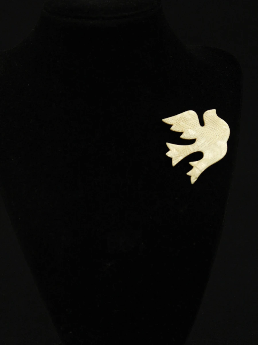 Lea Stein cellulose broche - duif in vlucht - foto 7