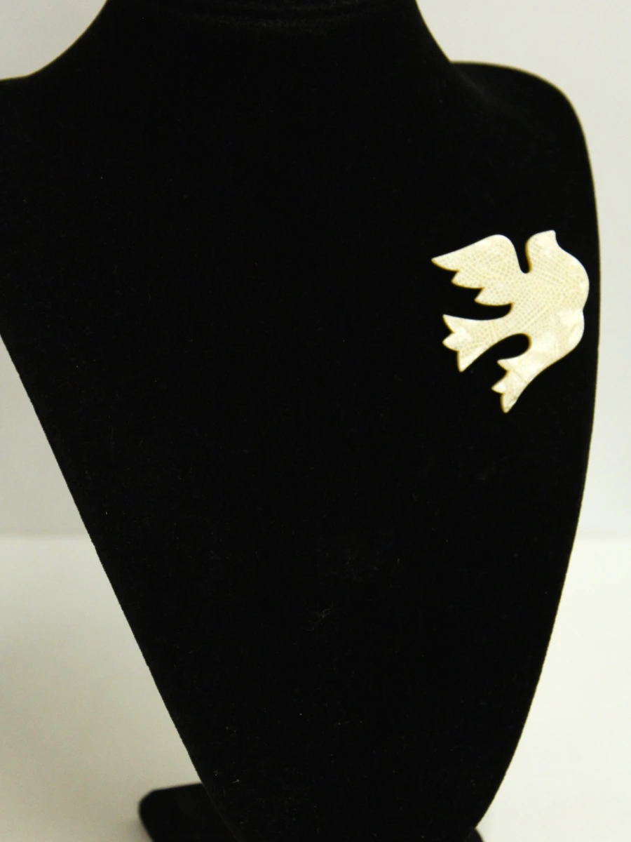 Lea Stein cellulose broche - duif in vlucht - foto 8