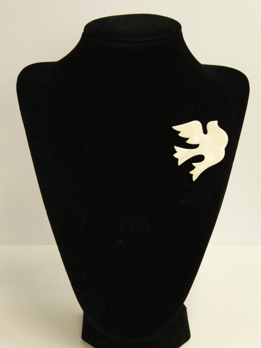 Lea Stein cellulose broche - duif in vlucht - foto 9