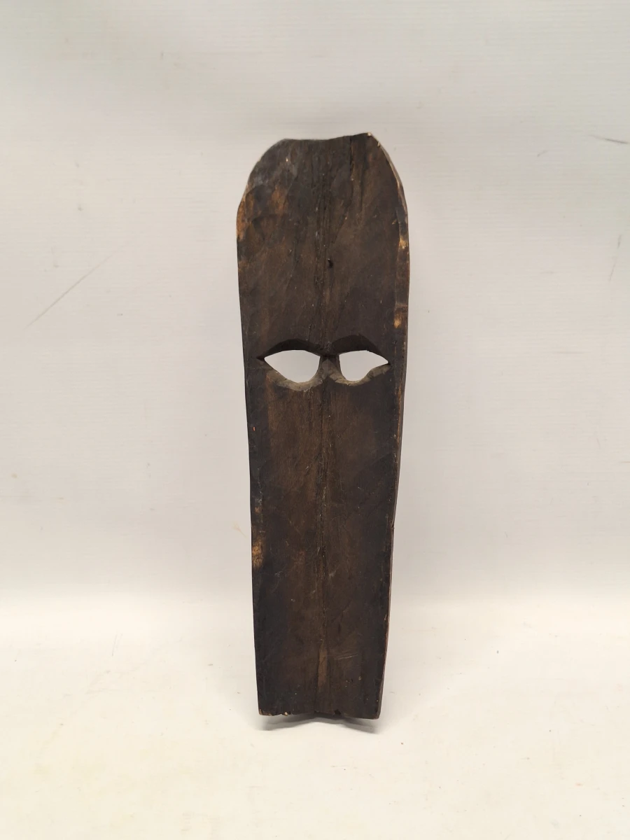 Set van twee handgesneden houten wandmaskers uit Afrika en Mexico - foto 14