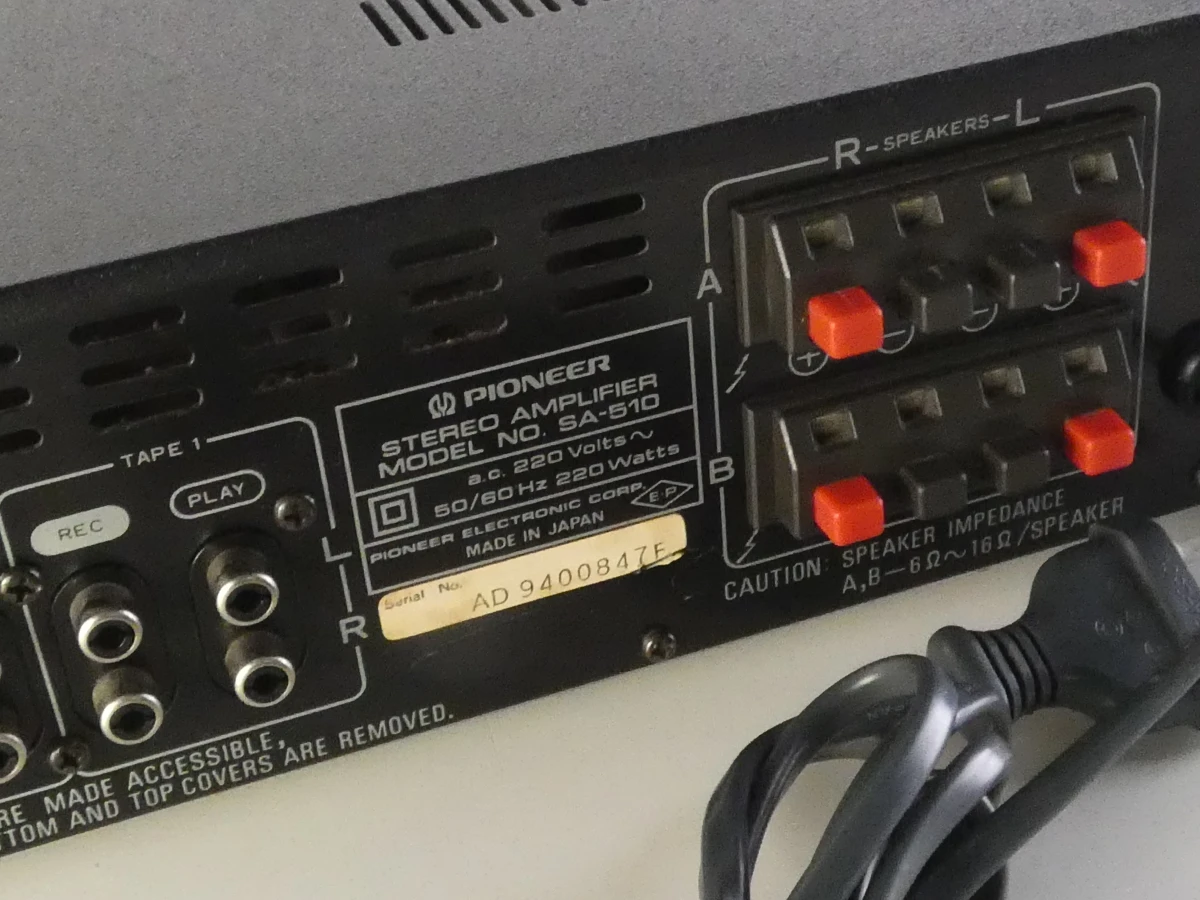 Pioneer stereo versterker SA-510 vintage - foto 8