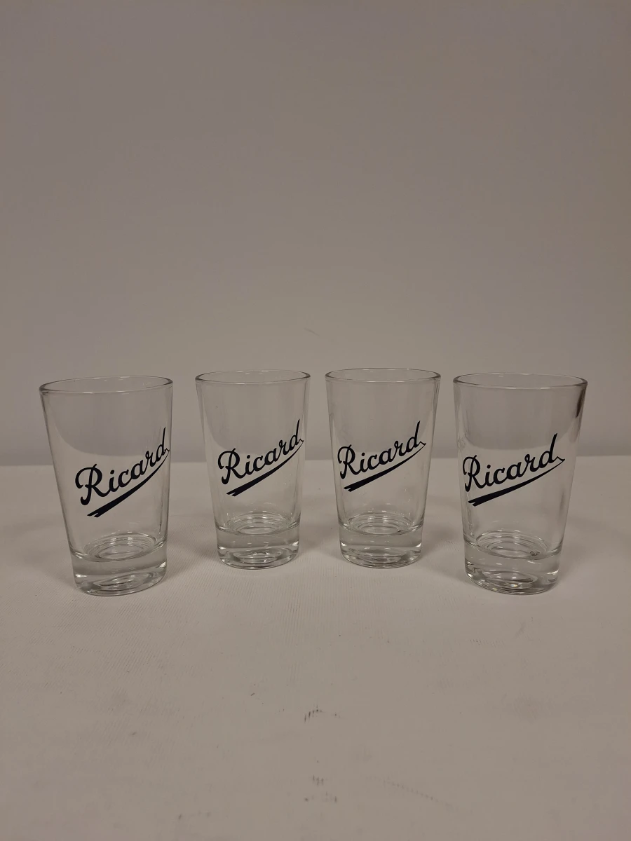 Set Ricard karaf, 4 glazen, 4 onderleggers en schenkdop - foto 5