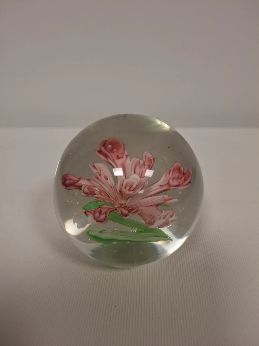 Set van 3 glazen presse-papiers met bloem- en bubbeldesign - foto 6