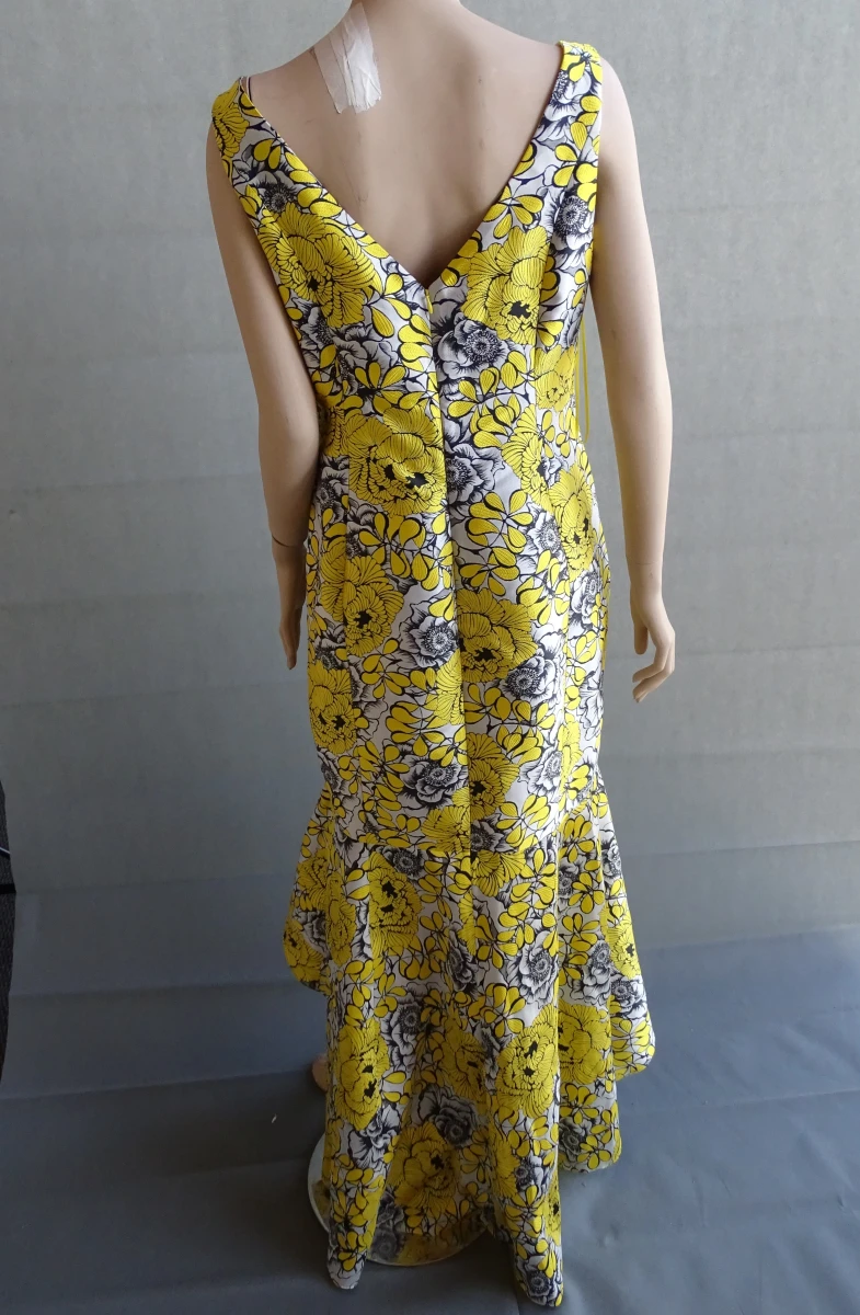 Damsel  jurk met gele en zwarte bloemenprint - foto 3