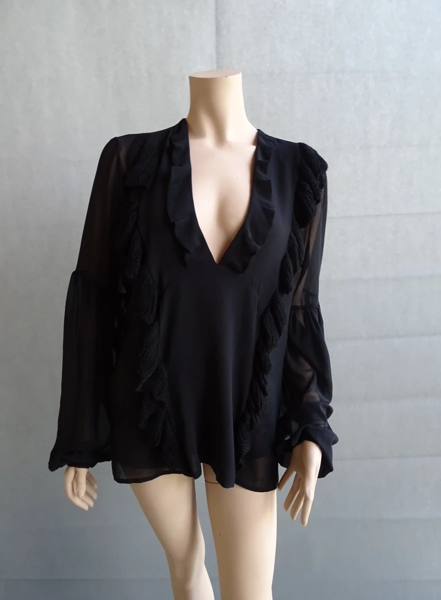Anna Rita N damesblouse met ruches - foto 2