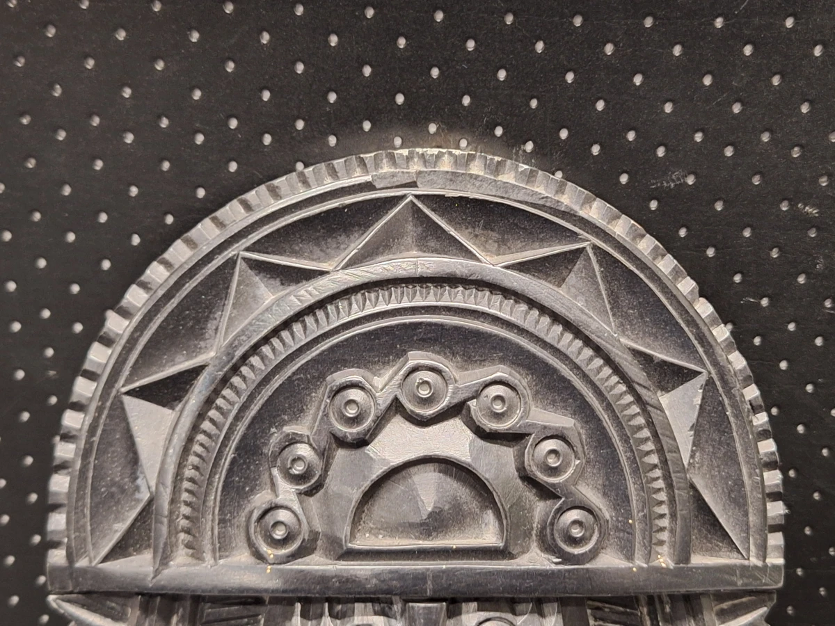 Handgesneden Peruaanse Tumi (Godenfiguur) Wandsculptuur - Zwarte Steen, Precolumbiaanse Stijl - foto 6