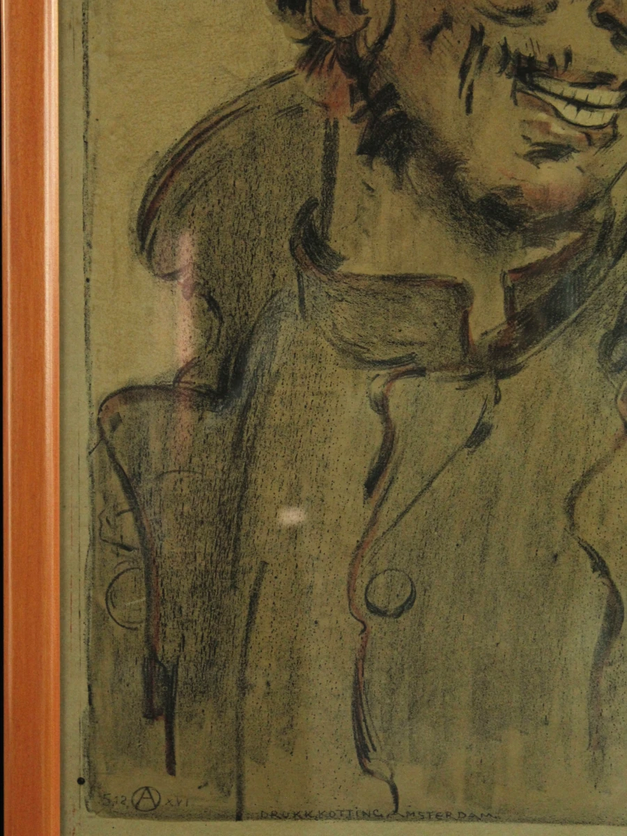 Alfred Ost (1884–1945) – litho 'Rokende Belgische soldaat' – drukkerij Kotting Amsterdam (1916 - foto 4