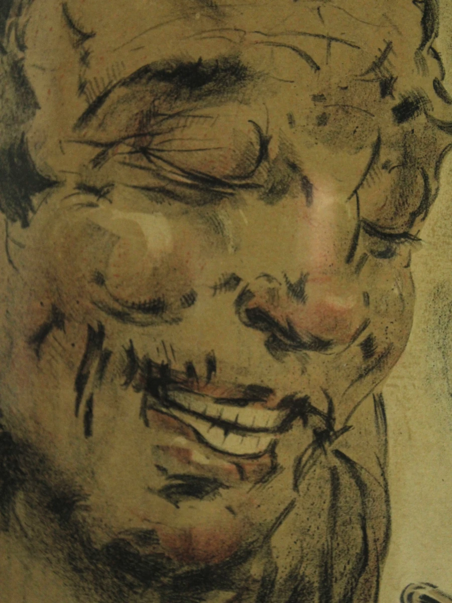 Alfred Ost (1884–1945) – litho 'Rokende Belgische soldaat' – drukkerij Kotting Amsterdam (1916 - foto 7