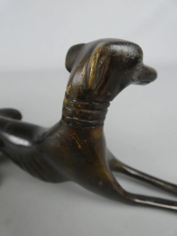 Set van 2 bronzen hondensculpturen - foto 6